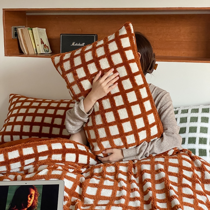 91家纺网 家纺一手货源 找家纺 梦柏2022新款阳离子提花绒四件套 阳离子-焦糖咖