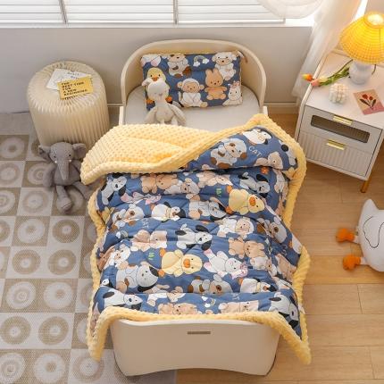 91家纺网 家纺一手货源 找家纺 （总）嗨皮宝贝2022新款全棉卡通儿童豆豆绒被子被芯