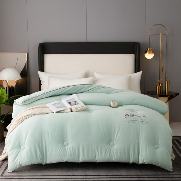 91家纺网 家纺一手货源 找家纺 欧雅搁 2025新款火山岩蓄热保暖冬被春秋被子功能被芯 灰蓝