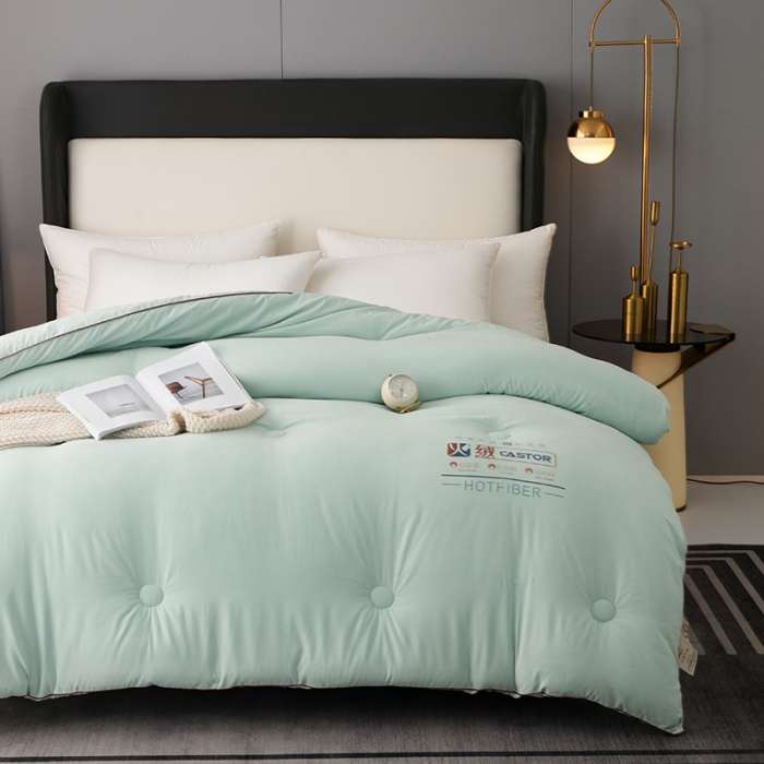 91家纺网 家纺一手货源 找家纺 欧雅搁 2025新款火山岩蓄热保暖冬被春秋被子功能被芯 灰蓝