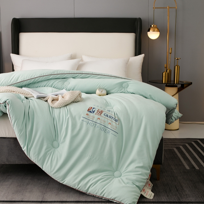 91家纺网 家纺一手货源 找家纺 欧雅搁 2025新款火山岩蓄热保暖冬被春秋被子功能被芯 灰蓝