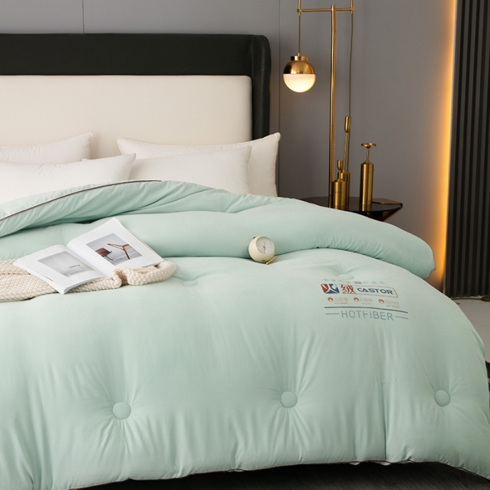 91家纺网 家纺一手货源 找家纺 欧雅搁 2025新款火山岩蓄热保暖冬被春秋被子功能被芯 灰蓝