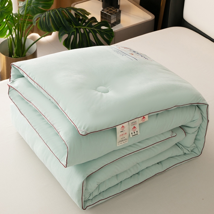 91家纺网 家纺一手货源 找家纺 欧雅搁 2025新款火山岩蓄热保暖冬被春秋被子功能被芯 灰蓝