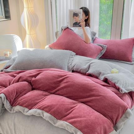 91家纺网 家纺一手货源 找家纺 （总）吾秀 网红直播兔兔绒四件套 牛奶绒四件套法莱绒四件套