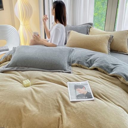 91家纺网 家纺一手货源 找家纺 （总）吾秀 网红直播兔兔绒四件套 牛奶绒四件套法莱绒四件套