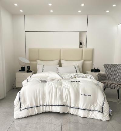 91家纺网 家纺一手货源 找家纺 （总）匠心 2022新款莫代尔磨毛蓝魅系列绣花冬被