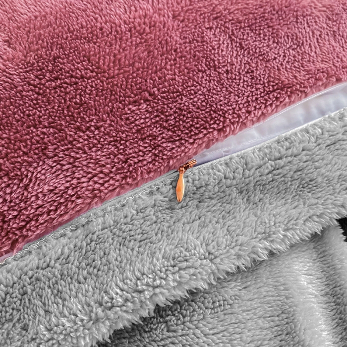 91家纺网 家纺一手货源 找家纺 吾秀家居 2022新款兔兔绒四件套 兔兔绒-豆沙