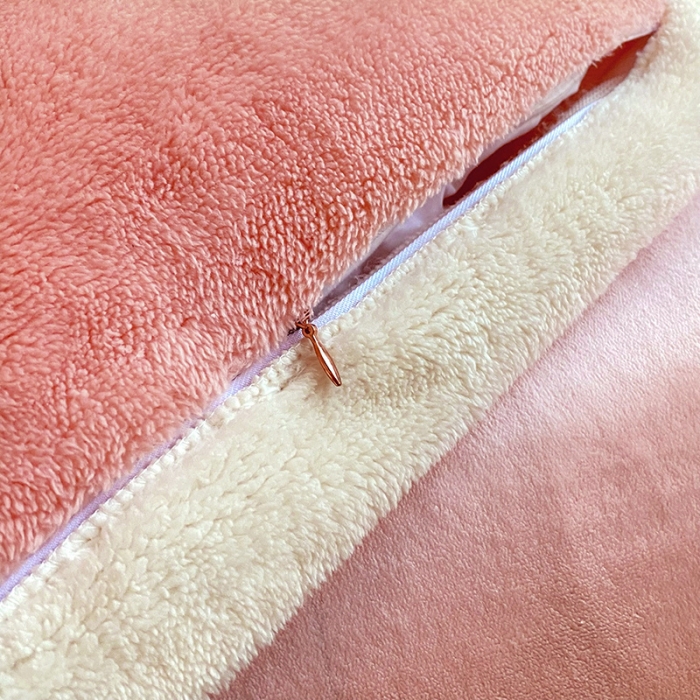 91家纺网 家纺一手货源 找家纺 吾秀家居 2022新款兔兔绒四件套 兔兔绒-粉米