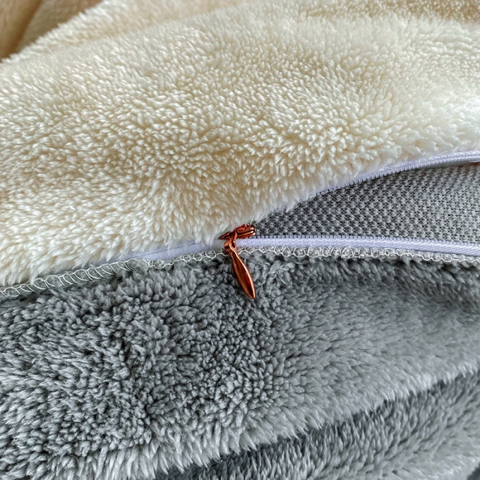 91家纺网 家纺一手货源 找家纺 吾秀家居 2022新款兔兔绒四件套 兔兔绒-米灰