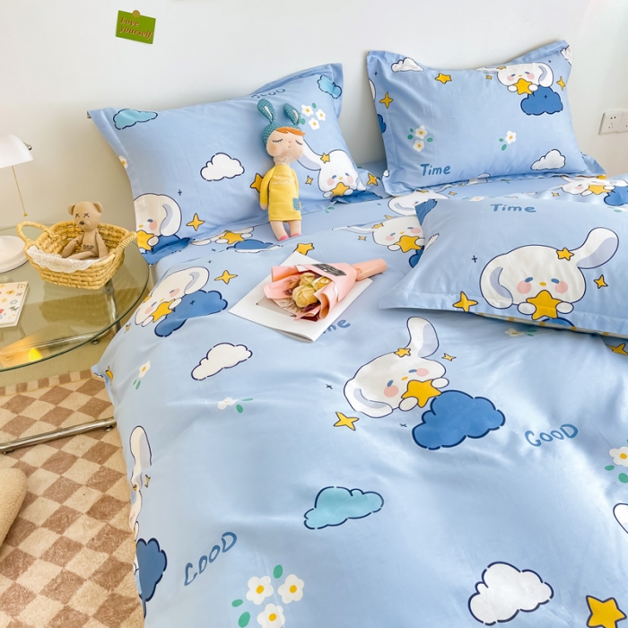 91家纺网 家纺一手货源 找家纺 绵庭 2022年秋冬12868全棉四件套 月桂兔