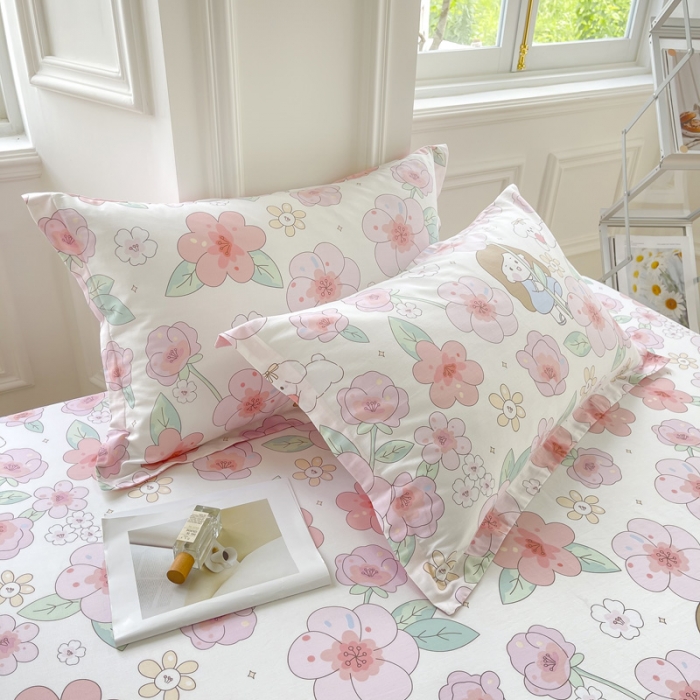 91家纺网 家纺一手货源 找家纺 绵庭 2022年秋冬12868全棉四件套 樱之漫舞