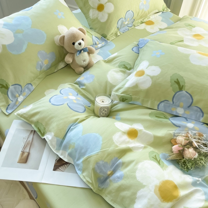 91家纺网 家纺一手货源 找家纺 绵庭 2022年秋冬12868全棉四件套 雅秀