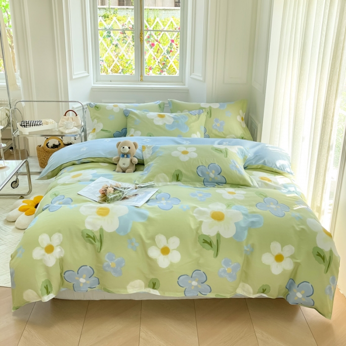 91家纺网 家纺一手货源 找家纺 绵庭 2022年秋冬12868全棉四件套 雅秀