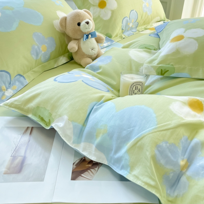 91家纺网 家纺一手货源 找家纺 绵庭 2022年秋冬12868全棉四件套 雅秀