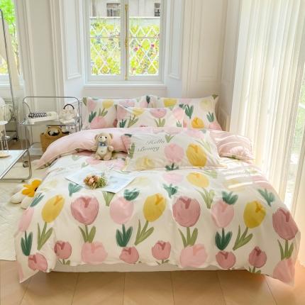 绵庭 2022年秋冬12868全棉四件套 欣然花开