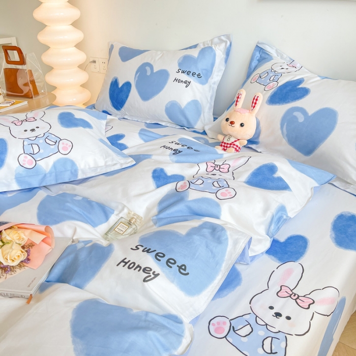 91家纺网 家纺一手货源 找家纺 绵庭 2022年秋冬12868全棉四件套 小兔乖乖