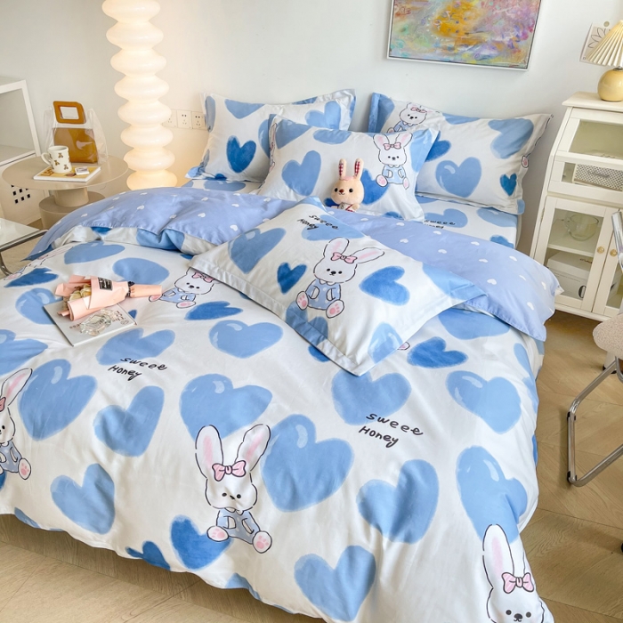 91家纺网 家纺一手货源 找家纺 绵庭 2022年秋冬12868全棉四件套 小兔乖乖