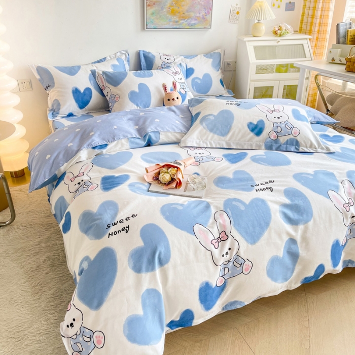 91家纺网 家纺一手货源 找家纺 绵庭 2022年秋冬12868全棉四件套 小兔乖乖