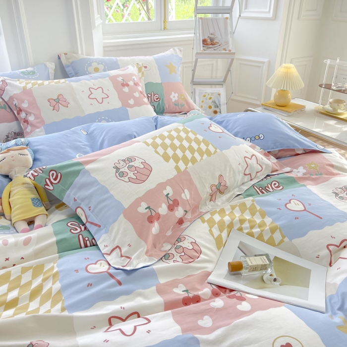 91家纺网 家纺一手货源 找家纺 绵庭 2022年秋冬12868全棉四件套 甜品屋