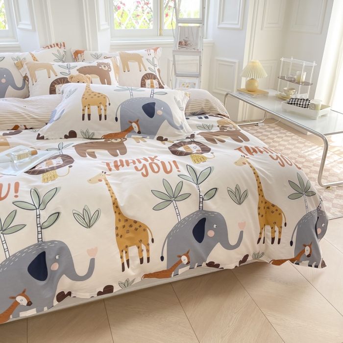 91家纺网 家纺一手货源 找家纺 绵庭 2022年秋冬12868全棉四件套 森林聚会