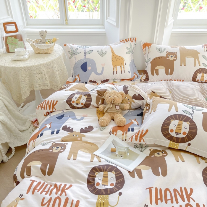 91家纺网 家纺一手货源 找家纺 绵庭 2022年秋冬12868全棉四件套 森林聚会