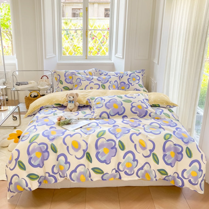 91家纺网 家纺一手货源 找家纺 绵庭 2022年秋冬12868全棉四件套 木香-兰