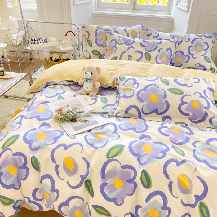 91家纺网 家纺一手货源 找家纺 绵庭 2022年秋冬12868全棉四件套 木香-兰