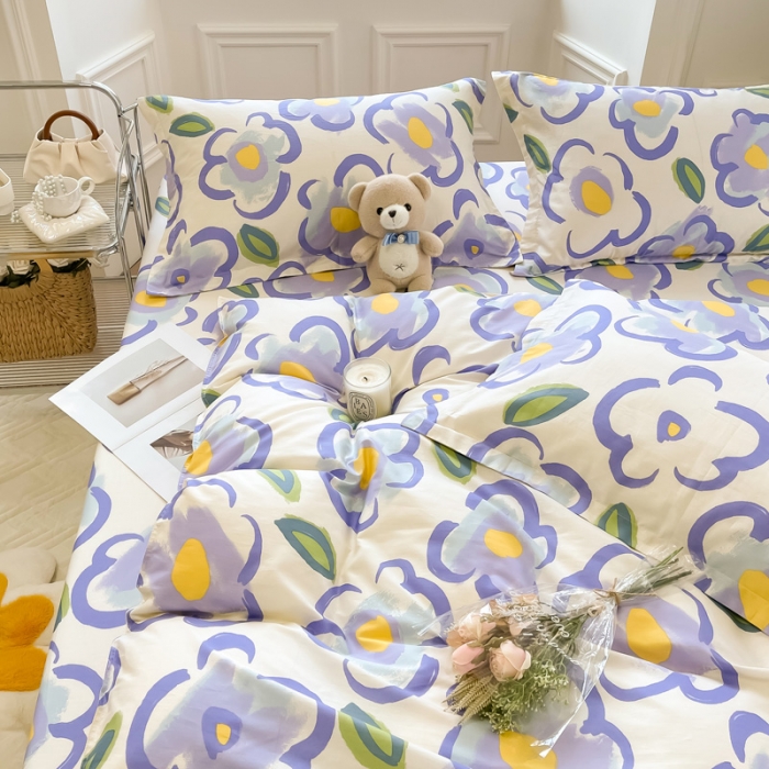 91家纺网 家纺一手货源 找家纺 绵庭 2022年秋冬12868全棉四件套 木香-兰