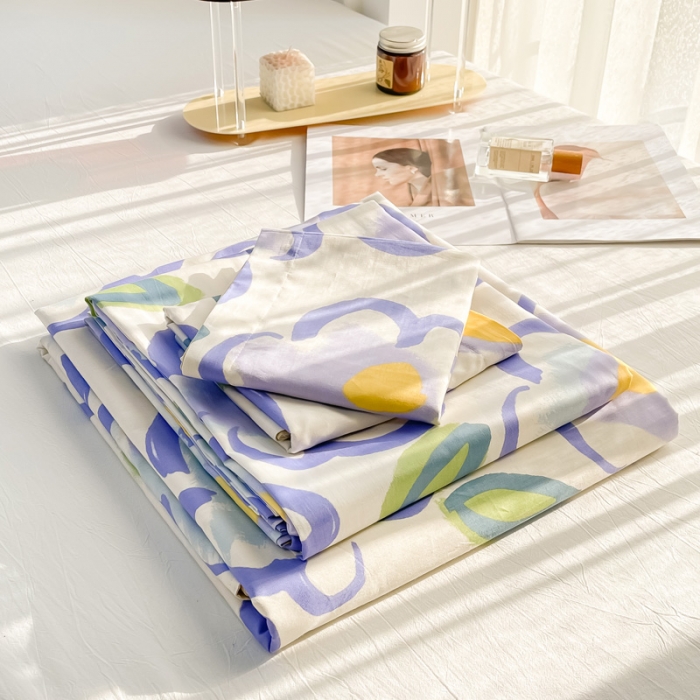 91家纺网 家纺一手货源 找家纺 绵庭 2022年秋冬12868全棉四件套 木香-兰