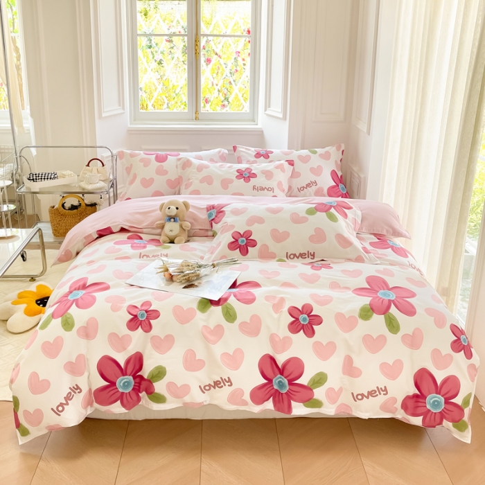 91家纺网 家纺一手货源 找家纺 绵庭 2022年秋冬12868全棉四件套 梦入花香