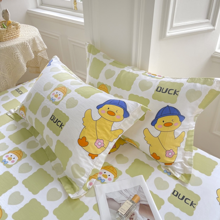 91家纺网 家纺一手货源 找家纺 绵庭 2022年秋冬12868全棉四件套 萌趣鸭