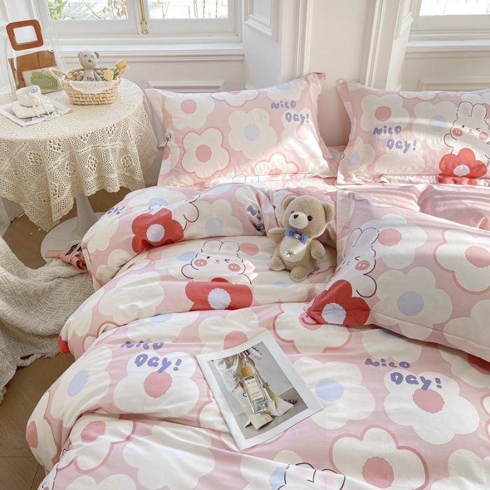 91家纺网 家纺一手货源 找家纺 绵庭 2022年秋冬12868全棉四件套 花样少年