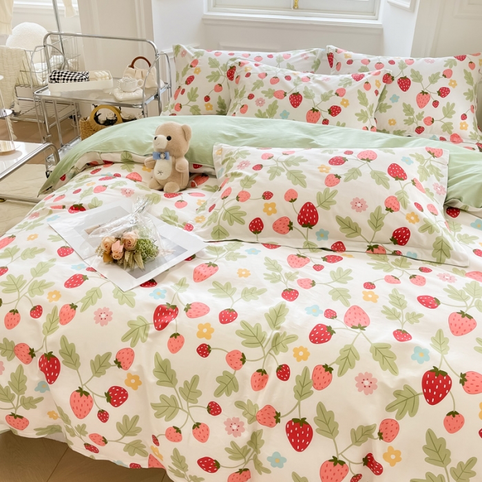 91家纺网 家纺一手货源 找家纺 绵庭 2022年秋冬12868全棉四件套 红梅仙草