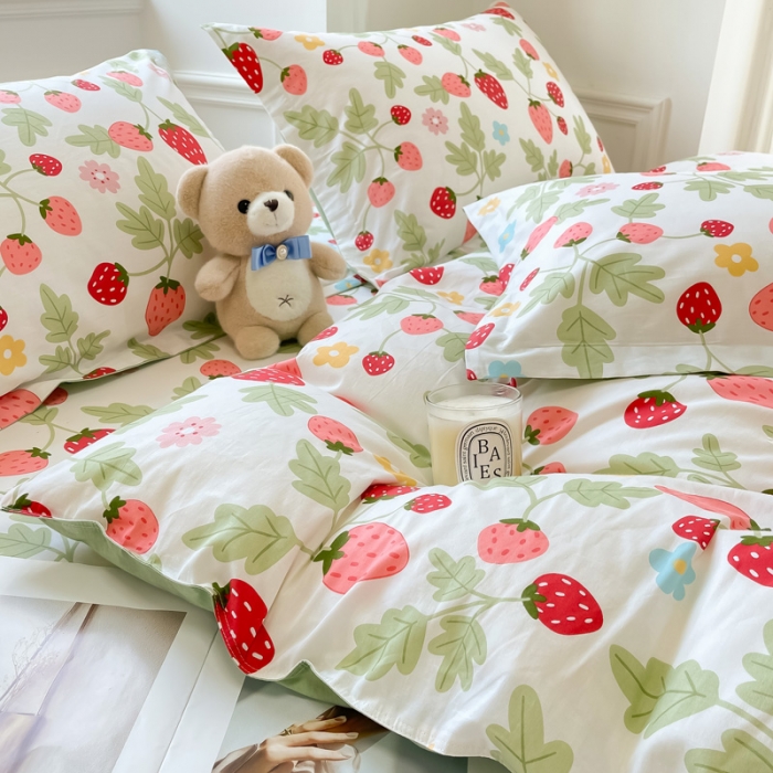 91家纺网 家纺一手货源 找家纺 绵庭 2022年秋冬12868全棉四件套 红梅仙草