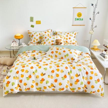 绵庭 2022年秋冬12868全棉四件套 果粒橙