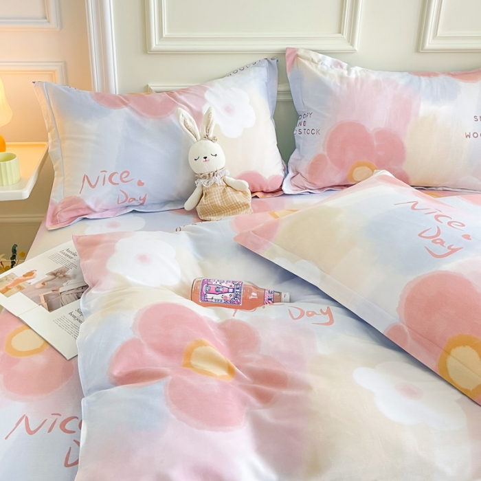 91家纺网 家纺一手货源 找家纺 绵庭 2022年秋冬12868全棉四件套 风熏花暖