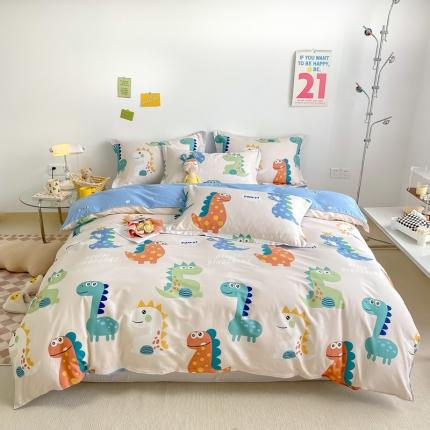 绵庭 2022年秋冬12868全棉四件套 动漫恐龙