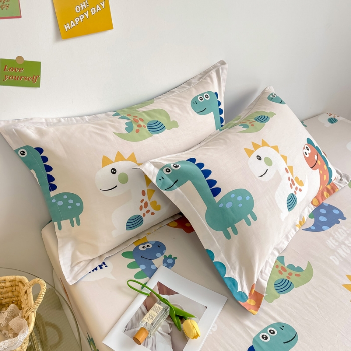 91家纺网 家纺一手货源 找家纺 绵庭 2022年秋冬12868全棉四件套 动漫恐龙