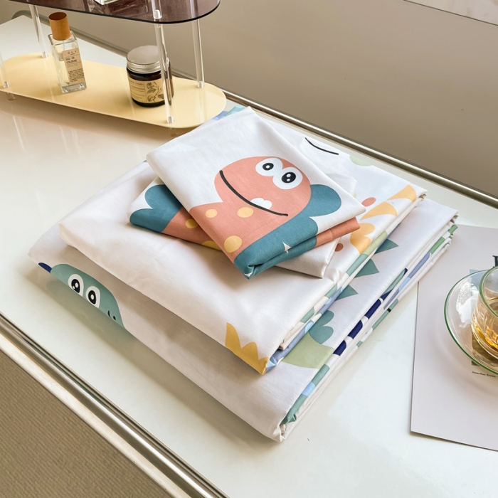 91家纺网 家纺一手货源 找家纺 绵庭 2022年秋冬12868全棉四件套 动漫恐龙