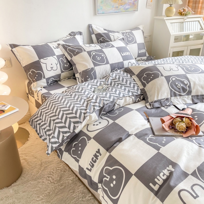 91家纺网 家纺一手货源 找家纺 绵庭 2022年秋冬12868全棉四件套 班尼小熊