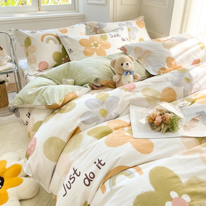 91家纺网 家纺一手货源 找家纺 绵庭 2022年秋冬12868全棉四件套 安暖如夏米