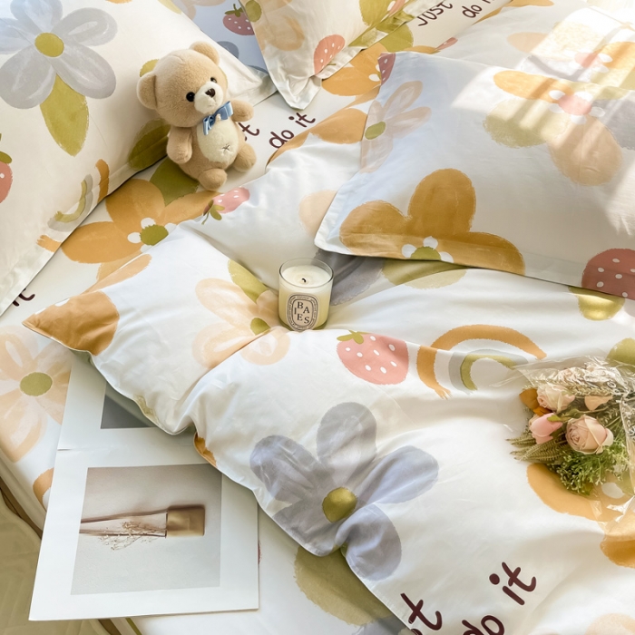 91家纺网 家纺一手货源 找家纺 绵庭 2022年秋冬12868全棉四件套 安暖如夏米