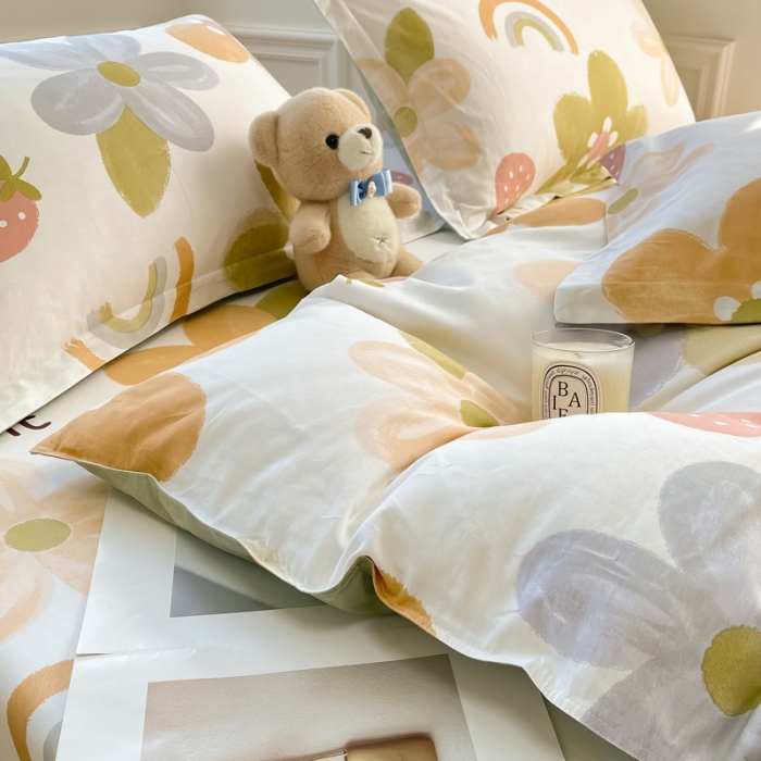 91家纺网 家纺一手货源 找家纺 绵庭 2022年秋冬12868全棉四件套 安暖如夏米