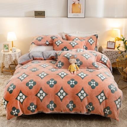 91家纺网 家纺一手货源 找家纺 （总）优家居 2023新款加厚保暖雪花绒四件套