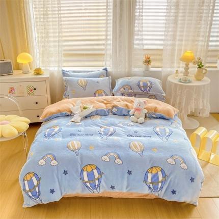 91家纺网 家纺一手货源 找家纺 （总）优家居 2023新款加厚保暖雪花绒四件套