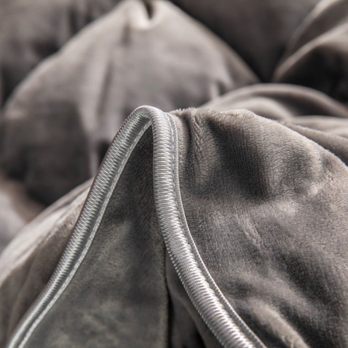 91家纺网 家纺一手货源 找家纺 冬然 2022新款床盖牛奶绒夹棉床裙四件套单床裙单被套高级灰