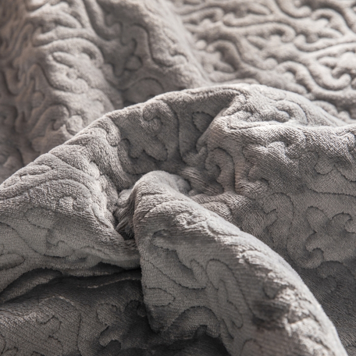 91家纺网 家纺一手货源 找家纺 冬然 2022新款床盖牛奶绒夹棉床裙四件套单床裙单被套高级灰