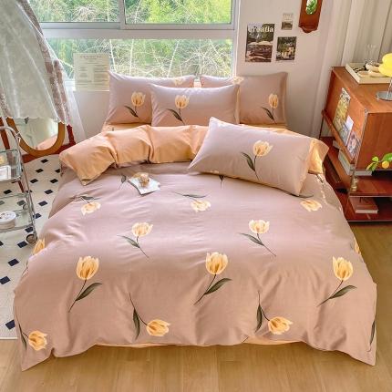 91家纺网 家纺一手货源 找家纺 田野 2022新款全棉加厚磨毛四件套 香氛