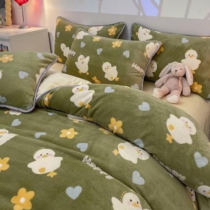 91家纺网 家纺一手货源 找家纺 （总）塔塔 2025新款直播爆款高克重圆网包边牛奶绒单被套