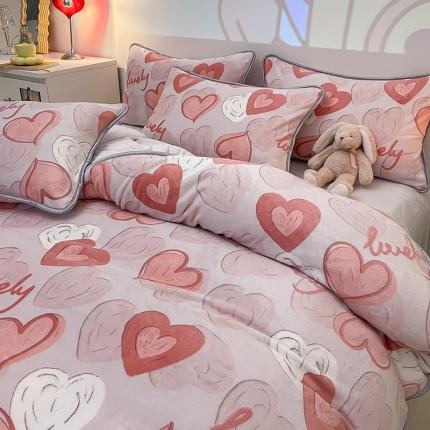 91家纺网 家纺一手货源 找家纺 （总）塔塔 2025新款直播爆款高克重圆网包边牛奶绒单被套